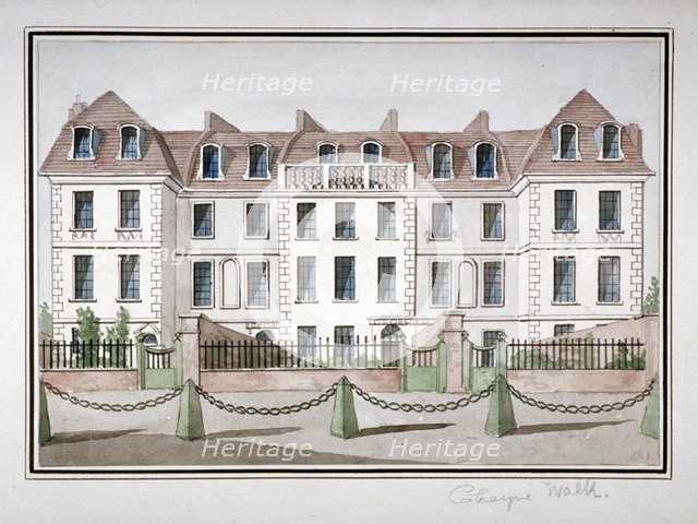 Houses at Cheyne Walk, Chelsea, London, c1850. Artist: Anon