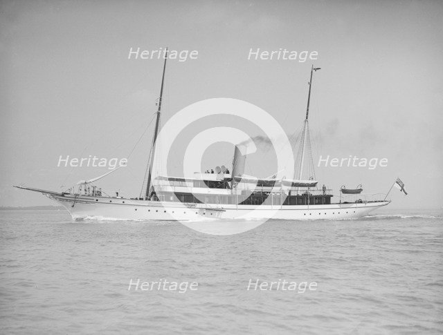 The steam yacht 'Lorna', 1911. Creator: Kirk & Sons of Cowes.