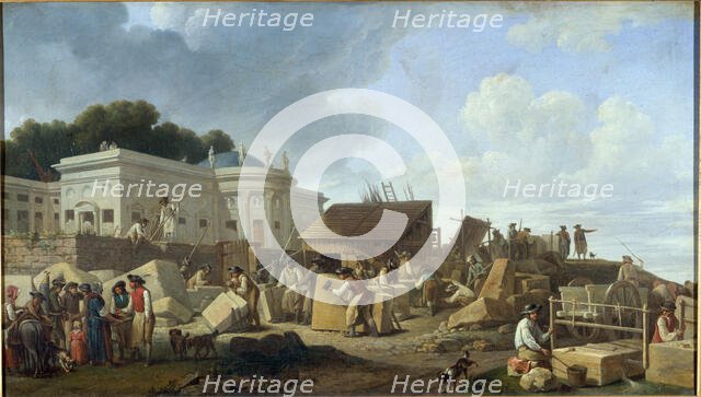 Hotel de Salm under construction, around 1786, between 1781 and 1791. Creator: Unknown.