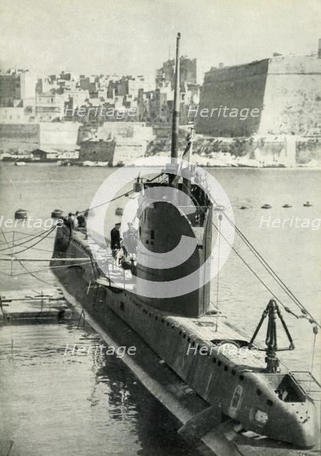 British submarine at Malta, World War II, 1945. Creator: Unknown.