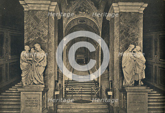 'Roma - Holy steps with the 28 marble Steps from the House of Pilate, brought to Rome by St. Helena. Artist: Unknown.