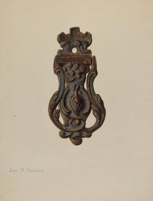 Door Knocker, c. 1940. Creator: John H. Tercuzzi.