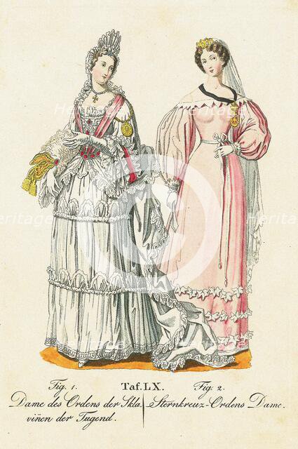 Lady of the Order of the Slaves of Virtue and Lady of the Order of the Starry Cross. Creator: Anonymous.