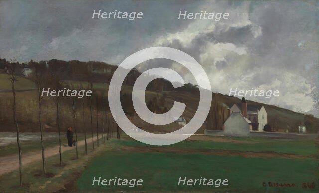 The Banks of the Marne in Winter, 1866. Creator: Camille Pissarro.