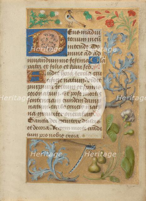 Decorated Text Page; Book of Hours, about 1480-1490. Creator: Unknown.