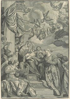 Mystic Marriage of Saint Catherine, 1740. Creator: John Baptist Jackson.
