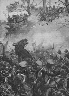 'The French Rushed Forward With Triumphant Yells and Firing Down Into The Hollow Road', 1902. Artist: William Barnes Wollen.