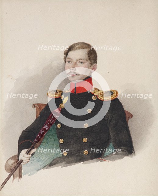 Portrait of Vasily Vasilievich Engelhardt (1814-1868), 1839-1840. Artist: Klünder, Alexander Ivanovich (1802-1875)