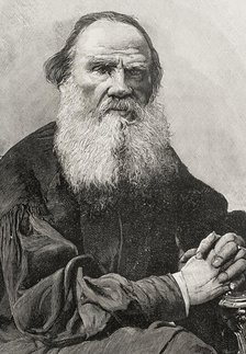 Leo Tolstoy, (1828-1910), Russian writer, 1898.  Creator: Arturo Carretero y Sánchez.