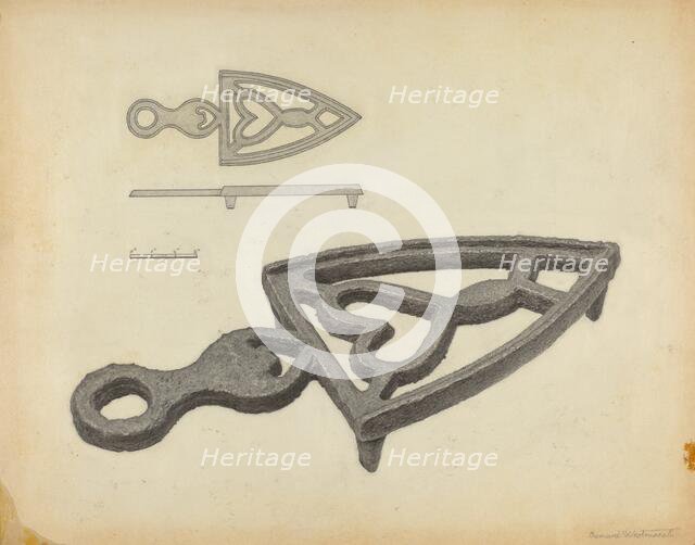 Trivet, c. 1939. Creator: Bernard Westmacott.