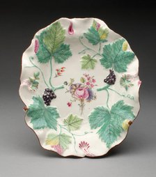 Dish, Chelsea, c. 1760 or probably later copy. Creator: Chelsea Porcelain Manufactory.