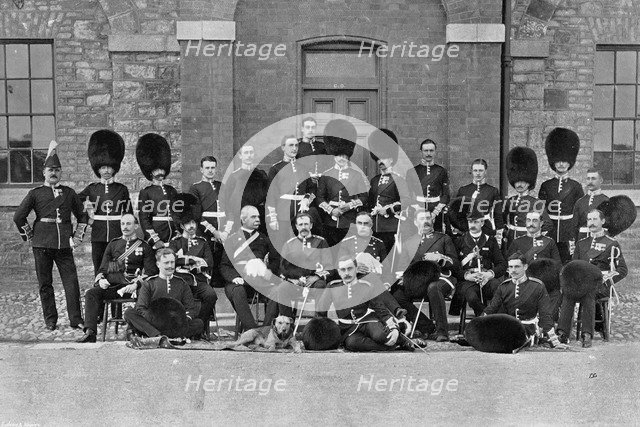 An inspection group of officers of the 1st Scots Guards, 1896. Artist: Robinson & Sons
