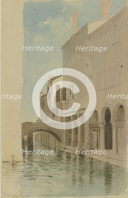 The Ponte della Panada in Venice, 1851. Creator: Carl Theodor Reiffenstein.