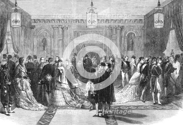 A State Ball at the Tuileries Palace: the Grand Vestibule, 1870. Creator: Unknown.