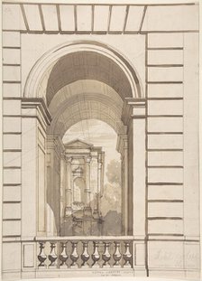 Design for Stable Arches, Hôtel Candamo, ca. 1873. Creators: Jules-Edmond-Charles Lachaise, Eugène-Pierre Gourdet.