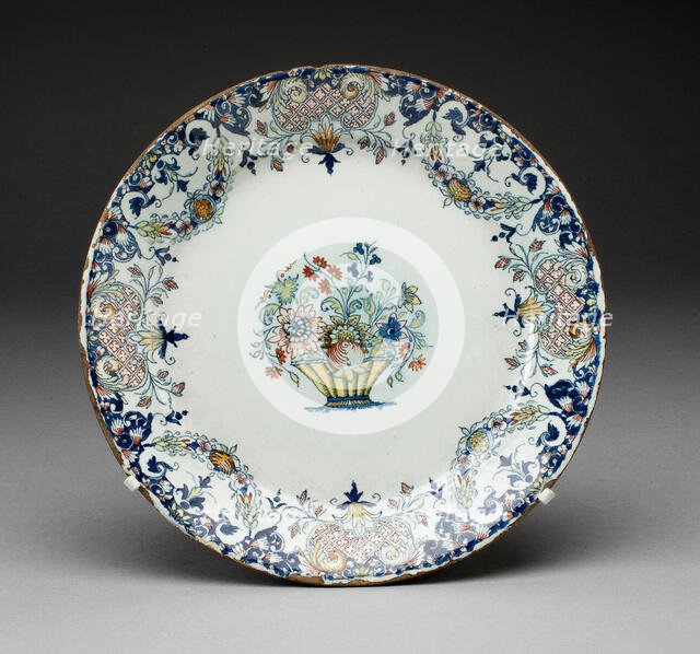 Plate, Rouen, c. 1770. Creator: Rouen Potteries.