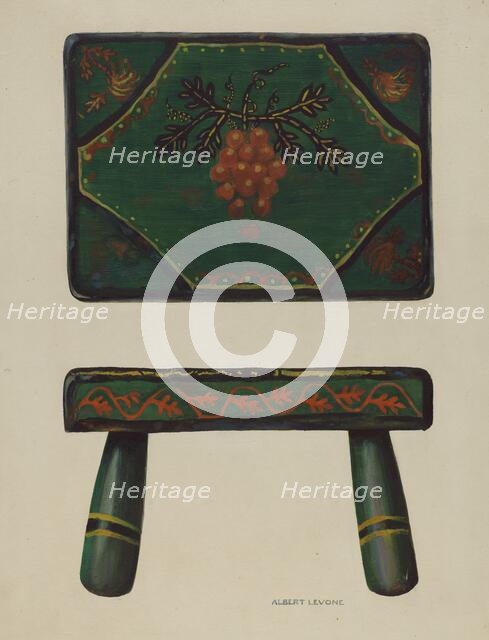 Footstool, 1935/1942. Creator: Albert J. Levone.