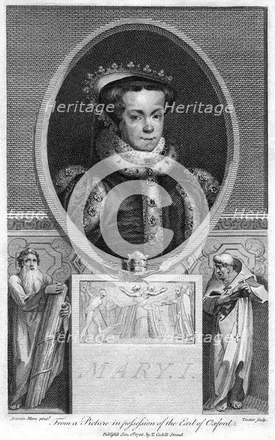 Queen Mary I of England, (1788).Artist: Thomas Trotter