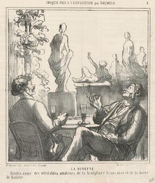 La Buvette, 19th century. Creator: Honore Daumier.