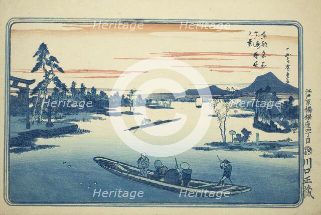 Late Spring at Massaki (Massaki boshun no kei), from the series "Famous Views of the..., c. 1831. Creator: Ando Hiroshige.