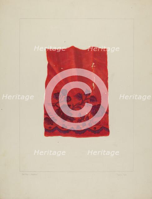 Embroidery, 1935/1942. Creator: Frank J Mace.