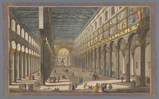 View of the interior of the Church of Saint Paul Outside the Walls in Rome, 1700-1799. Creator: Anon.