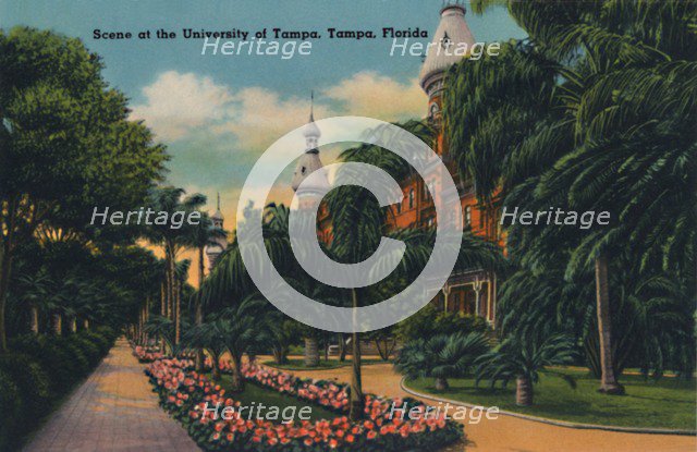'Scene at the University of Tampa, Tampa, Florida', c1940s. Artist: Unknown.