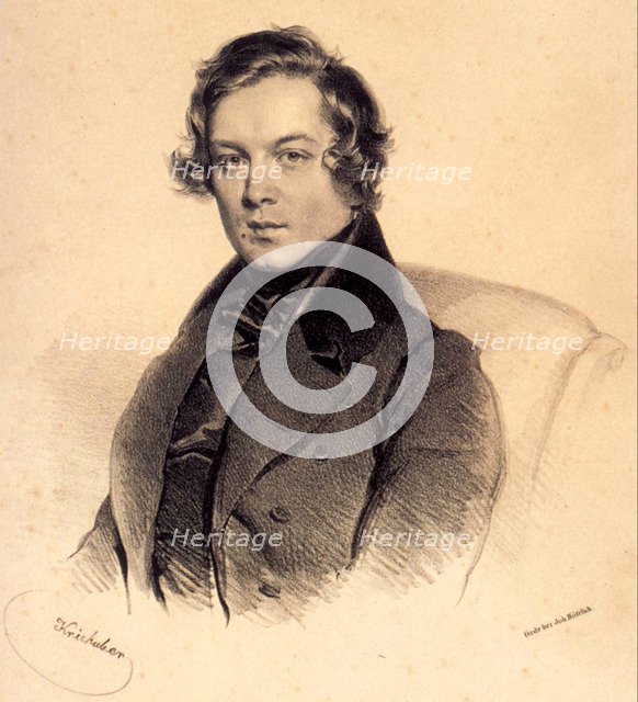 Robert Schumann (1810-1856), 1839. Artist: Kriehuber, Josef (1800-1876)