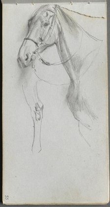 Sketchbook, page 55: Study for a Horse. Creator: Ernest Meissonier (French, 1815-1891).