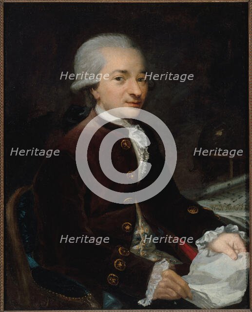 Portrait of a man, dressed to look like Robespierre, 1792. Creator: H Lefevre.