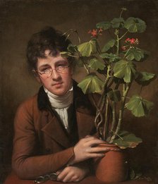 Rubens Peale with a Geranium, 1801. Creator: Rembrandt Peale.