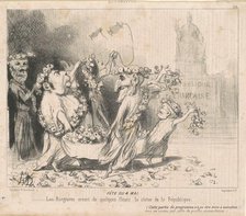 Fête du 4 Mai, 19th century. Creator: Honore Daumier.