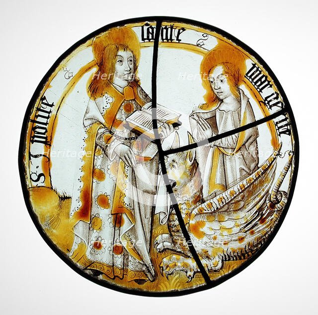 Roundel: Saints Hippolytus and Margaret, between 1490 and 1510. Creator: Unknown.