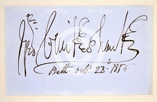 Signature of George Cruikshank, October 28th 1856.