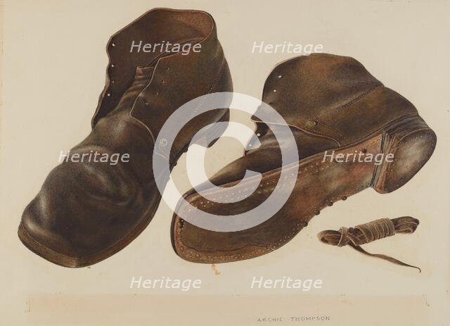 Shoes, c. 1940. Creators: Archie Thompson, Albert Rudin.