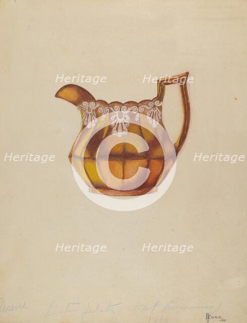 Pitcher, c. 1939. Creator: Samuel O. Klein.