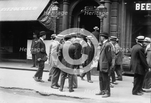 Strike at Bryant Hall, between c1910 and c1915. Creator: Bain News Service.