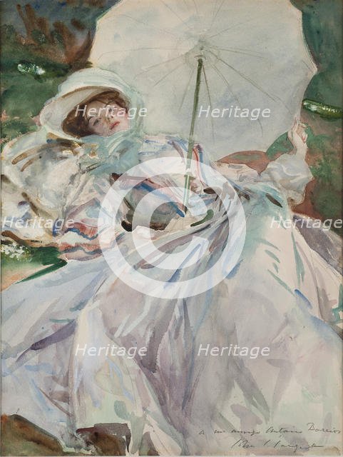 The Lady with the Umbrella, 1911. Creator: Sargent, John Singer (1856-1925).