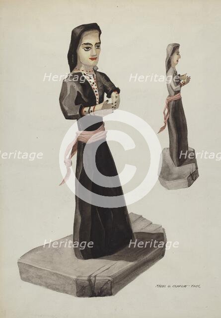 Bulto, Santa Rita, c. 1937. Creator: Majel G. Claflin.