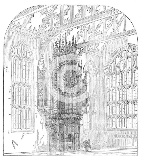 New organ for St. Mary's Church, Nottingham, 1871. Creator: Unknown.
