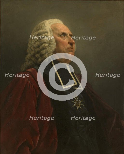 Portrait of the writer Louis-Sébastien Mercier (1740-1814), c. 1763. Creator: Hallé, Noël (1711-1781).