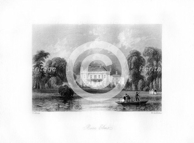 Barn Elms, Richmond upon Thames, 19th century.Artist: H Griffiths