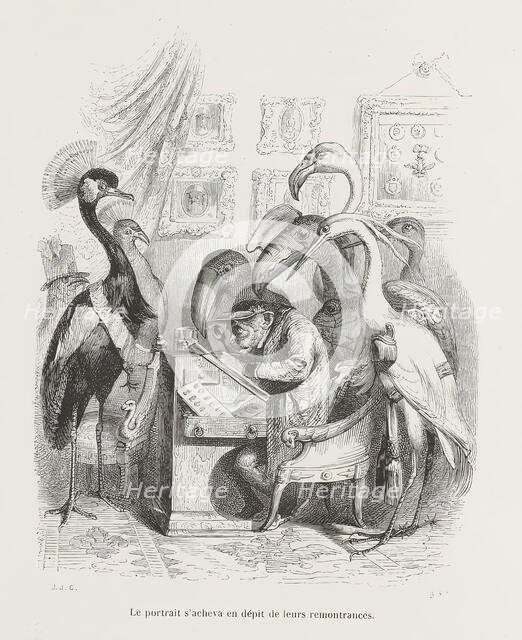 Le portrait s'acheva en dépit de leurs remonstrances, 1842. Creator: Jean Ignace Isidore Gerard.