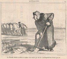 Les Boyards réduits a cultiver ..., 19th century. Creator: Honore Daumier.
