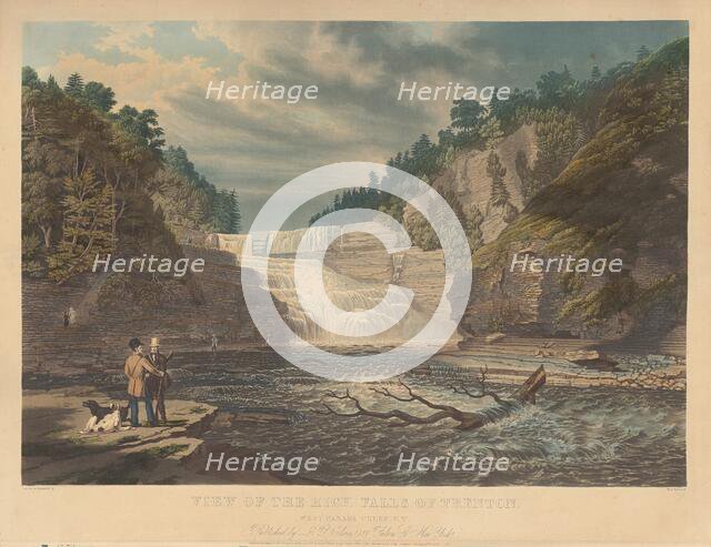 View of the High Falls of Trenton: West Canada Creek, N.Y., published 1835. Creator: William James Bennett.