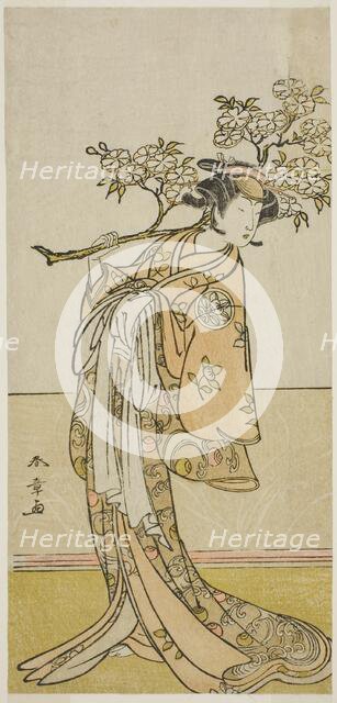 The Actor Ichimura Uzaemon IX in an Unidentified Role, Japan, c. 1775. Creator: Shunsho.