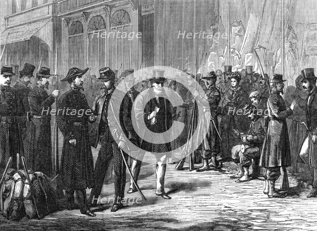 Soldiers keeping the streets at Bordeaux, 1871. Creator: Unknown.