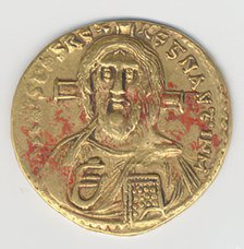 Solidus of Justinian II (685-95), Byzantine, 692-695. Creator: Unknown.