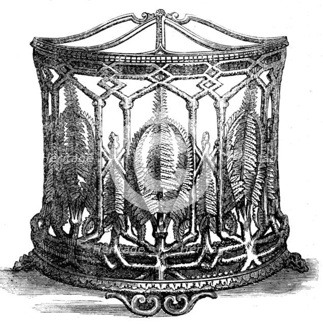 The International Exhibition: umbrella-stand in the Court of the Coalbrookdale Company, 1862. Creator: Unknown.