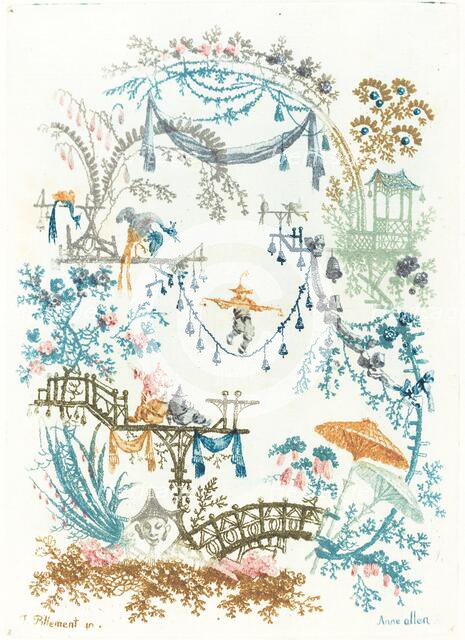 Chinese Arabesque with a Tightrope Walker, c. 1795. Creator: Anne Allen.